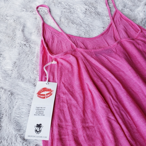 RARE Wildfox Take Me To Versailles Pink Slip Dress NWT Size Small - Picture 11 of 12